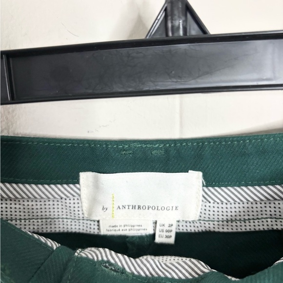 By Anthropologie Wide-Leg Pants Green Flare 00p - Picture 5 of 5